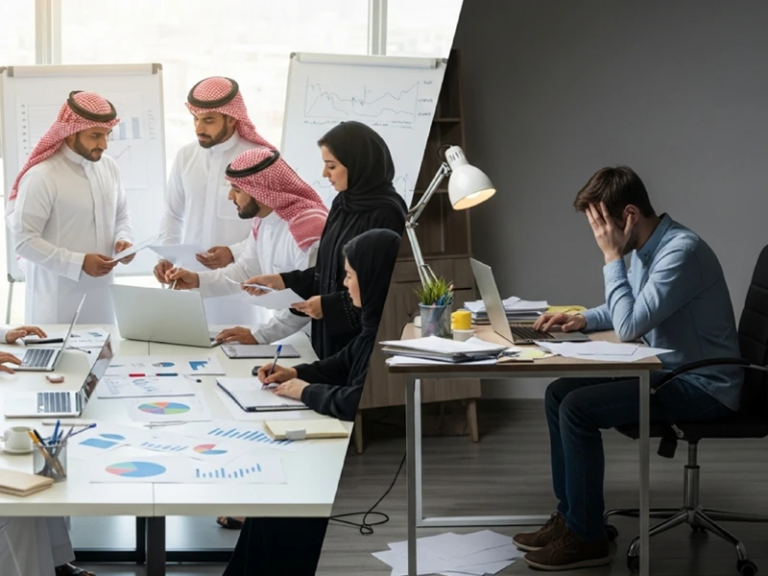 مقارنة بين فريق TaaS المتكامل وفريق الفريلانسر الفردي توضح مزايا الجودة، الالتزام، والنتائج في مشاريع تطوير البرمجيات