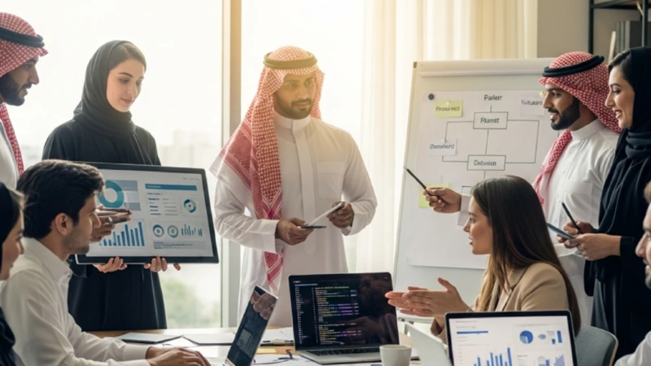 تشكيلة فريق TaaS المثالي من مطورين، مصممين، ومسوقين يعملون معًا لتقديم حلول متكاملة للشركات الناشئة والمشاريع الرقمية.